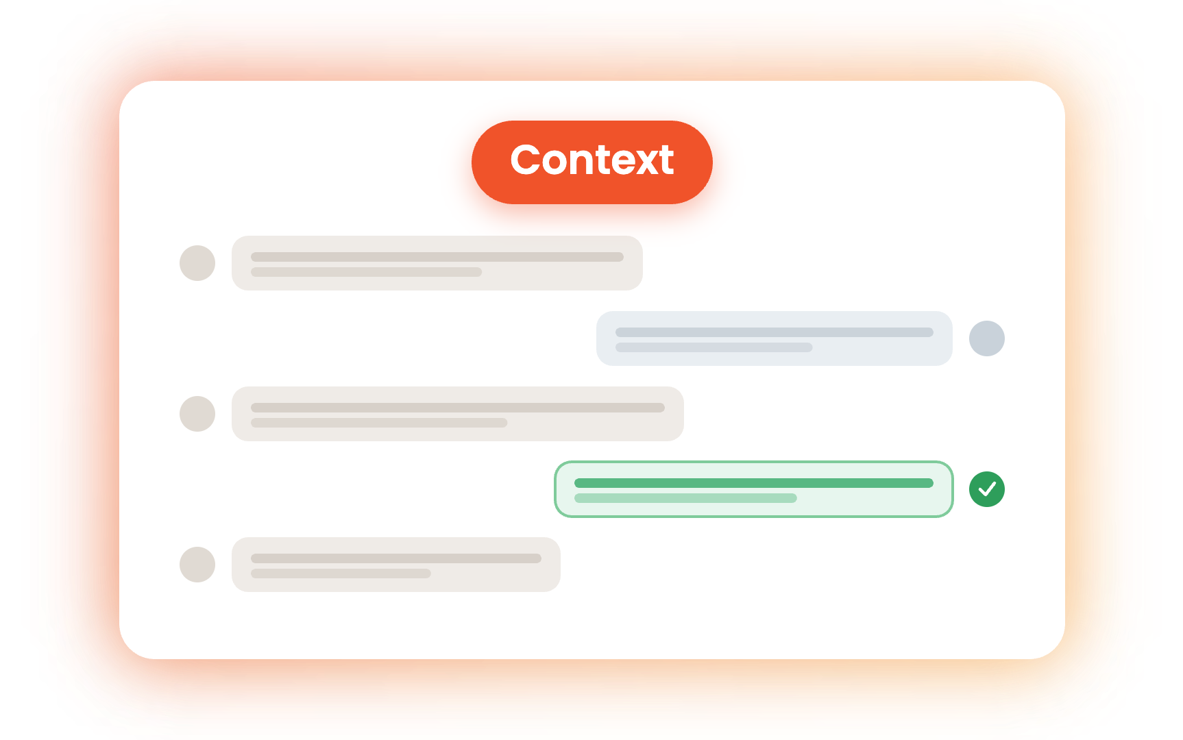 Conversation transcript with a flagged line highlighted
